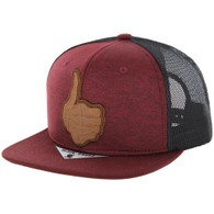 SM760 THUMB UP , MELANGE TRUCKER - BURGUNDY/BLACK