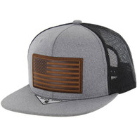 SM760 USA FLAG , MELANGE TRUCKER - GREY/BLACK