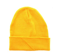 WB080 Plain 12" Long Beanie (Solid Gold)