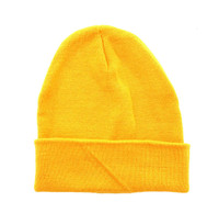 WB080 Plain 12" Long Beanie (Solid Gold)