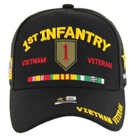 JM-ARC050 LICENSED U.S. ARMY 1ST INFANTRY VIETNAM VETERAN - BLACK