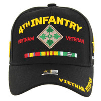 JM-ARC051 LICENSED U.S. ARMY 4TH INFANTRY VIETNAM VETERAN - BLACK