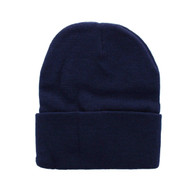 WB080 Plain 12" Long Beanie (Solid Navy)