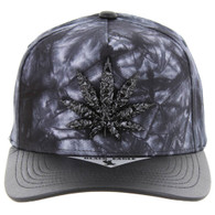 SM697 MARIJUANA , CARBON METAL - TIE DYE BLACK/PU BLACK