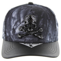SM697 SKULL CROSSBONE , CARBON METAL - TIE DYE BLACK/PU BLACK