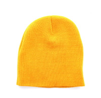 WB090 Plain 8" Short Beanie (Solid Gold)
