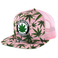 SM748 MARIJUANA , TRUCKER - PINK