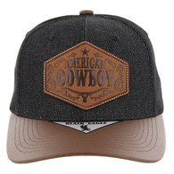 SM759 COWBOY , DENIM - BLACK/PU BROWN