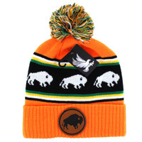WB025 BUFFALO , POM BEANIE - ORANGE