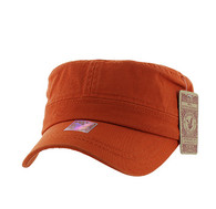 BP081 Washed Cotton Castro Caps (Solid Texas Orange)