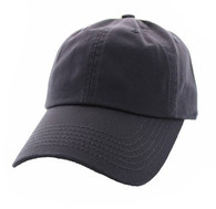 BP080 Washed Cotton Polo Style Caps (Solid Dark Grey)