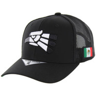 SM251 MEXICO EAGLE , SPAN MESH TRUCKER - BLACK(GRAY)