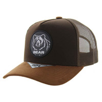 SM104 BEAR , COTTON/SUEDE TRUCKER - BROWN/BROWN/BROWN