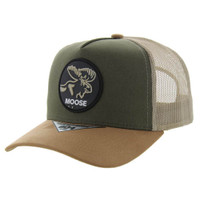 SM104 MOOSE , COTTON/SUEDE TRUCKER - OLIVE/KHAKI/KHAKI