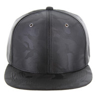 SP100 Plain Blank  Cap -Black Camo