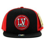 SM062 las vegas Snapback Cap (BLK & Red)