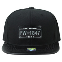 SM860 fort worth city Snapback (Black & Black)