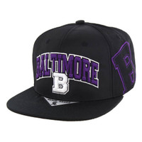 SM446-02 BALTIMORE  SNAPBACK-BLK