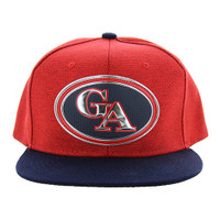 SM794 Georgia Snapback Cap (red & navy)