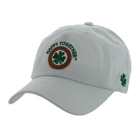BM710 Happy Together Washed Cotton Polo Cap (Solid  white)