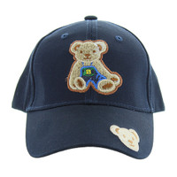 VM150 Kids bear Cotton Velcro Cap (navy )