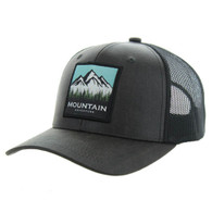 SM031 MOUNTAIN , OIL LEATHER TRUCKER - BLACK