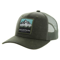 SM031 MOUNTAIN , OIL LEATHER TRUCKER - OLIVE