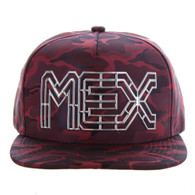 SM117 MEXICO , NYLON CAMO - BURGUNDY