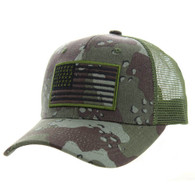 VM9003 USA FLAG , TRUCKER - #3 OLIVE CAMO/OLIVE