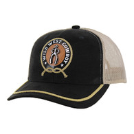 SM146 COWBOY , SUEDE TRUCKER - BLACK/KHAKI