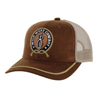 SM146 COWBOY , SUEDE TRUCKER - BROWN/KHAKI