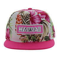 SM916 HAWAII SNAPBACK HAT(PRINT/PINK)