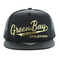 SM172 GREEN BAY , MATTE PU TRUCKER - BLACK