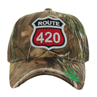 VM187 MARIJUANA VELCRO CAP( HUNTING CAMO )