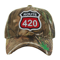 VM187 MARIJUANA VELCRO CAP( HUNTING CAMO )
