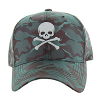 VM292 SKULL NYLON CAMO (TEAL BURGUNDY CAMO)