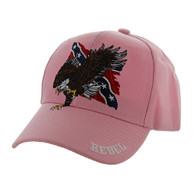 VM516 REBEL FLAG EAGLE VELCRO CAP (SOLID L PINK)