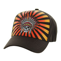 VM055 NATIVE PRIDE VELCRO CAP (SOLID BROWN)