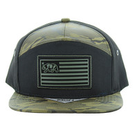 SM7175 CALI BEAR FLAG, 7 PANEL (BLACK / OLIVE CAMO)