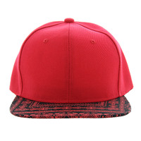 SP028 BLANK COTTON SNAPBACK (RED &  BLACK PRINT)