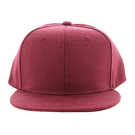 SP1622 BLANK  SNAPBACK CAP (SOLID BURGUNDY)
