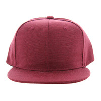 SP1622 BLANK  SNAPBACK CAP (SOLID BURGUNDY)