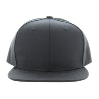 SP1622 BLANK  SNAPBACK CAP (SOLID BLACK)