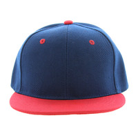 SP021 KIDS TWO TONE SNAPBACK CAP (NAVY & RED)