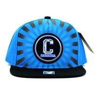SM932 CAROLINA SNAPBACK CAP (AQUA & BLACK)