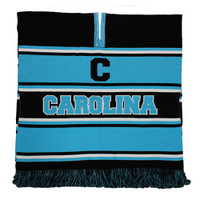 WP010 Winter Carolina Poncho (Black & Aqua)