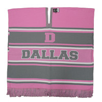 WP010 Winter Dallas Poncho (L pink & L gray)