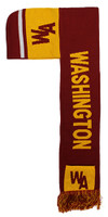 WS030 Washington  Hoodie Scarf (Burgundy & Gold)