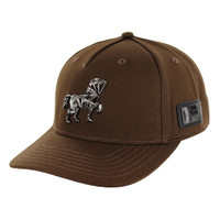 SM321 HORSE, PU VELCRO CLOSURE-BROWN