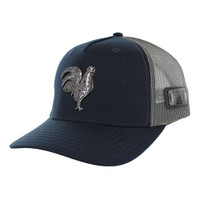 SM322 ROOSTER, TRUCKER DOUBLE SNAPBACK -NAVY/DARK GRAY